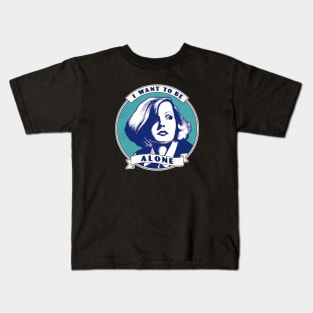 Garbo I Want To Be Alone Kids T-Shirt